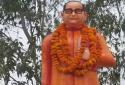 Ambedkar statue paint colour changed to saffron in UP